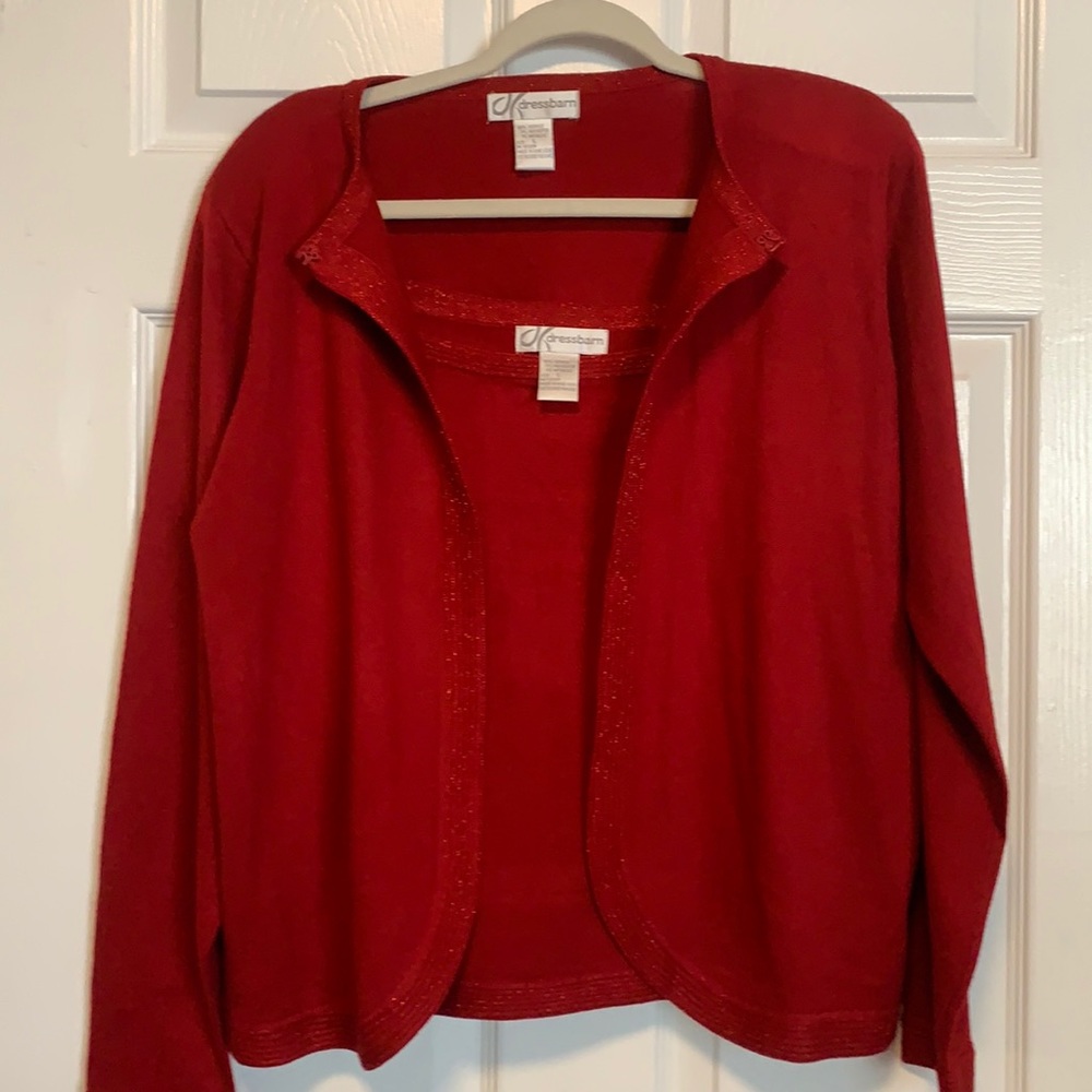 Dress Barn Red Sweater Set